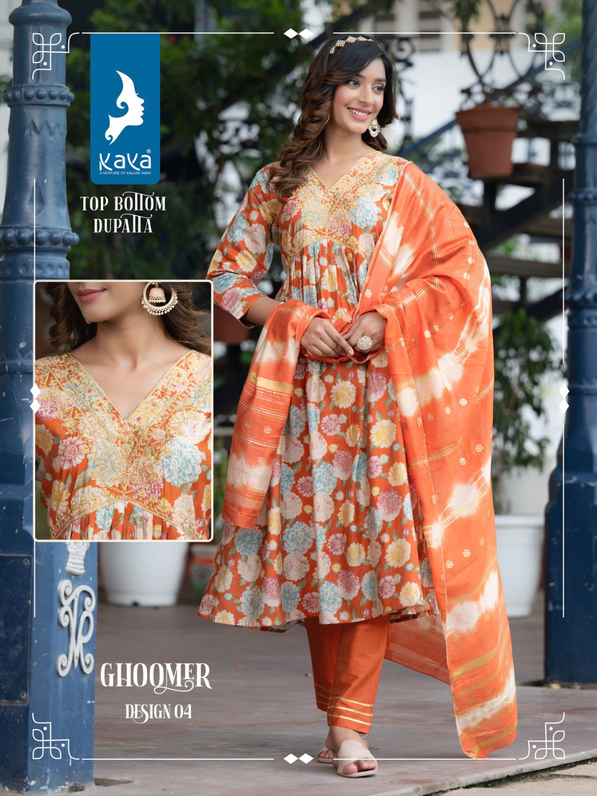 Kaya Ghoomer 01 Chanderi Model Readymade Suits Catalog
